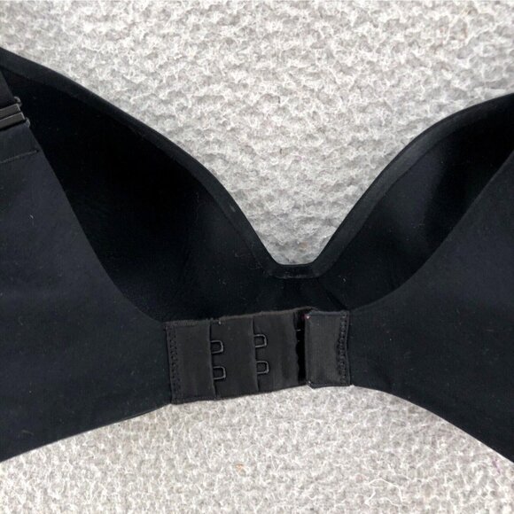 Victorias Secret Bra Womens 32D Black Lined Semi Demi Stretch Adjustable Comfort - Picture 4 of 11